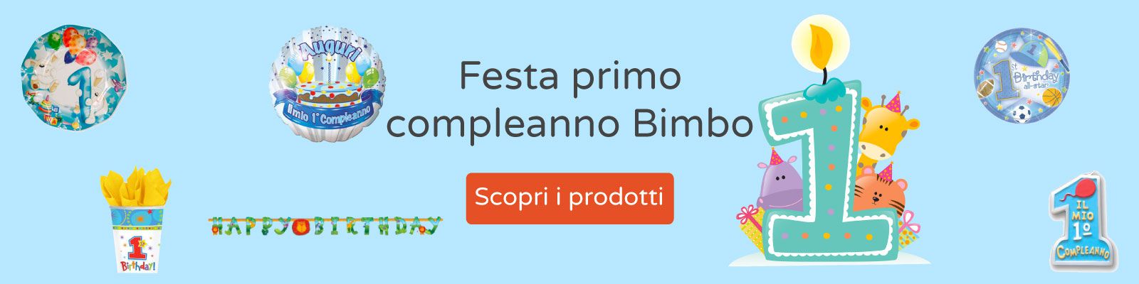 Articoli per feste, vendita addobbi per eventi a tema